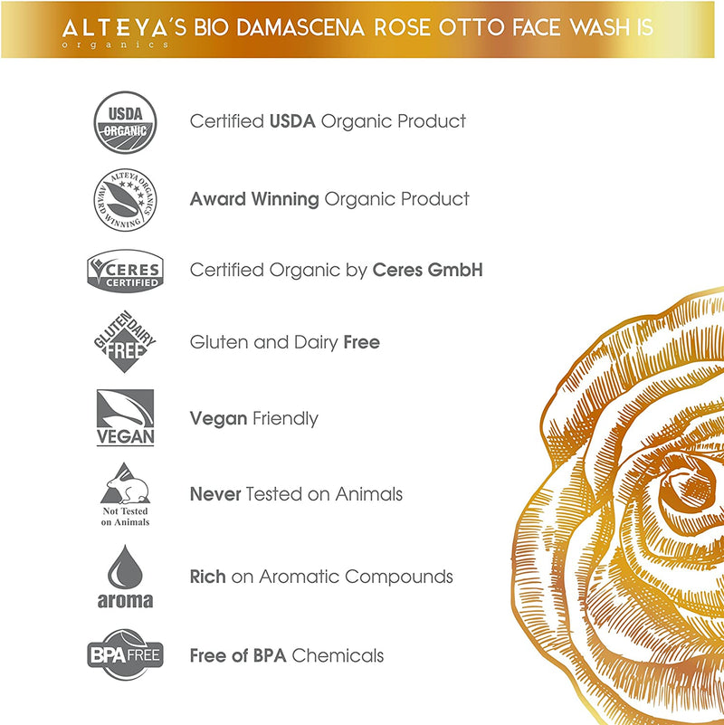 Alteya Organics 有機奧圖玫瑰潔面啫喱 Rose Otto Face Wash Gel
