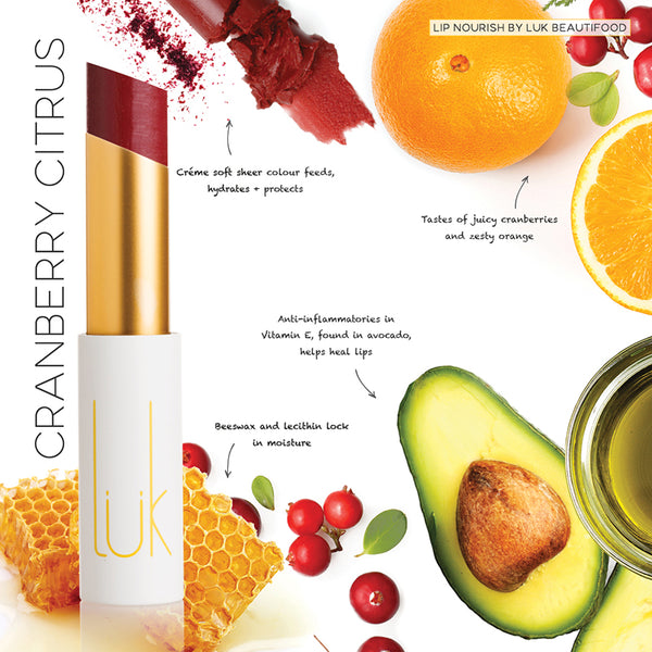 Luk Beautifood Natural Lipstick Cranberry Citrus