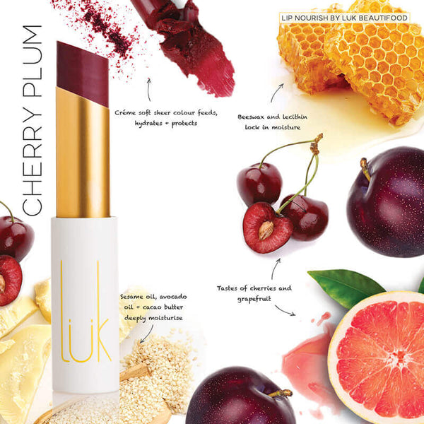 Luk Beautifood Natural Lipstick Cherry Plum