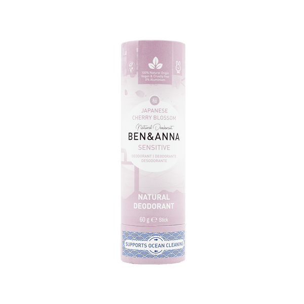 BEN & ANNA 有機純素淨味香體膏 櫻花 Organic Vegan Sensitive Deodorant Cherry Blossom 60g