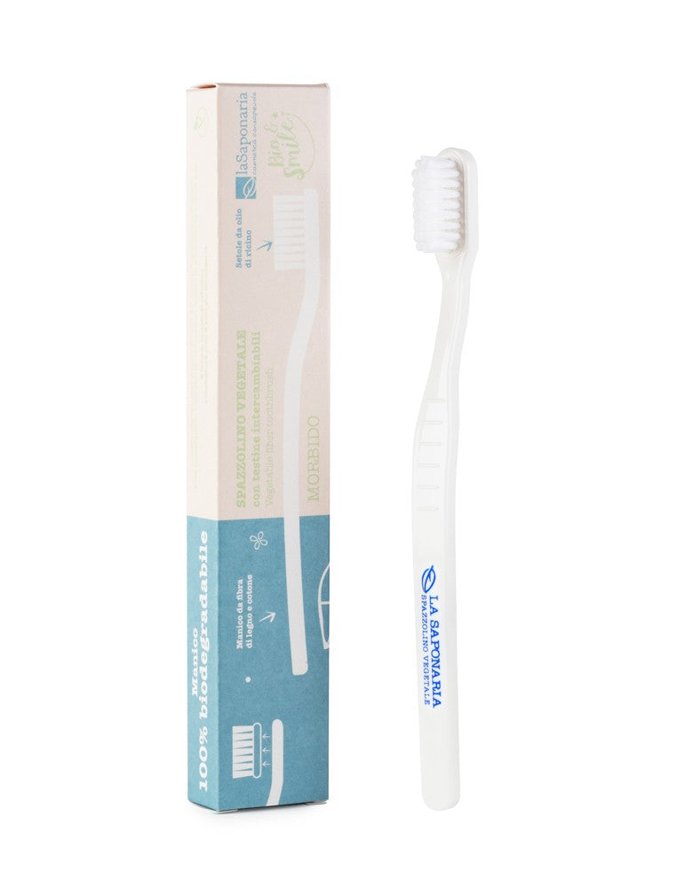 La Saponaria 環保植物纖維可換刷頭牙刷(軟毛) Vegetable Fiber Interchangeable Toothbrush Soft Bristles