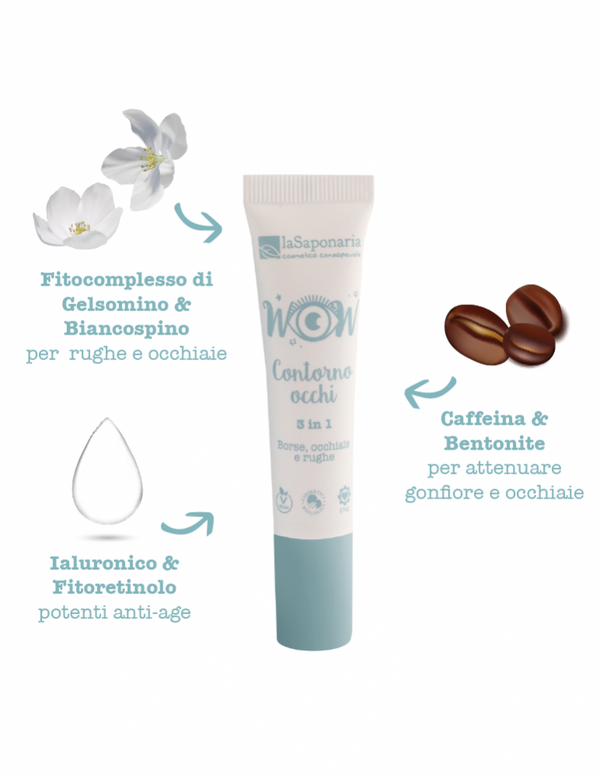 La Saponaria 有機全方位咖啡因活力緊緻眼霜 Organic WOW 3 in 1 eye cream